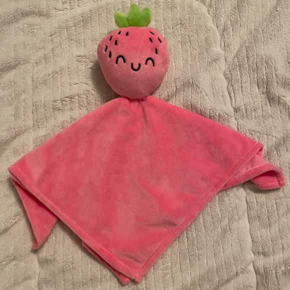George Other - George Strawberry Smiling Pink Baby Plush Security Blanket Lovey